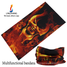 Promotional multifunctional headscarf tube bandana custom polyester headwear seamless outdoor bandana